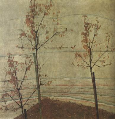 Egon Schiele Autumn Trees Sweden oil painting art